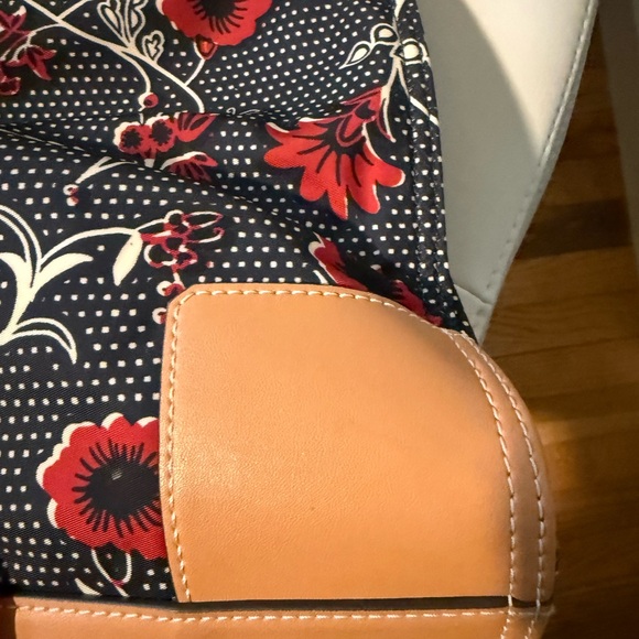 Tory Burch Ella Floral Tote - Navy and Red - Picture 14 of 15